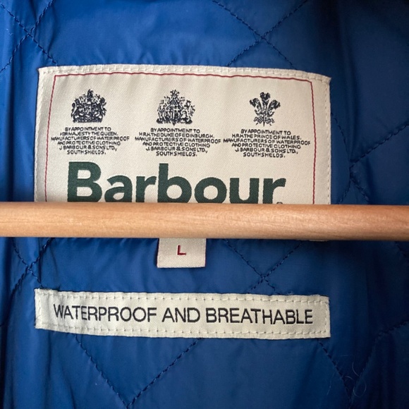 Barbour Dark Blue Raincoat - Picture 8 of 13